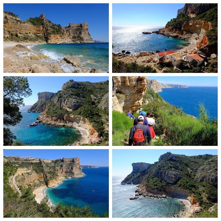 Acantilados de la Ruta dels Penya-segats en Cala Moraig, senderismo costero en la Costa Blanca desde Valencia
