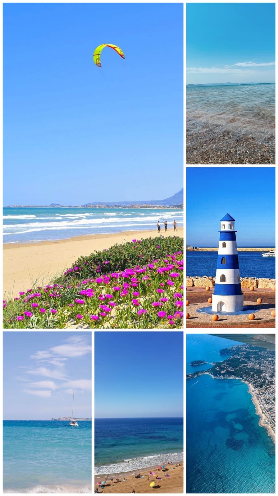 Playas de Dénia con aguas turquesas, faro del puerto y vistas del Mediterráneo, excursión desde Valencia
