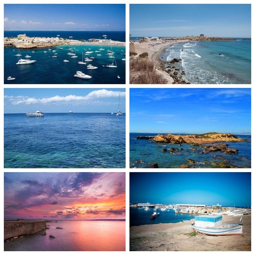 Vista aérea de la Isla de Tabarca con veleros, excursión de un día desde Valencia