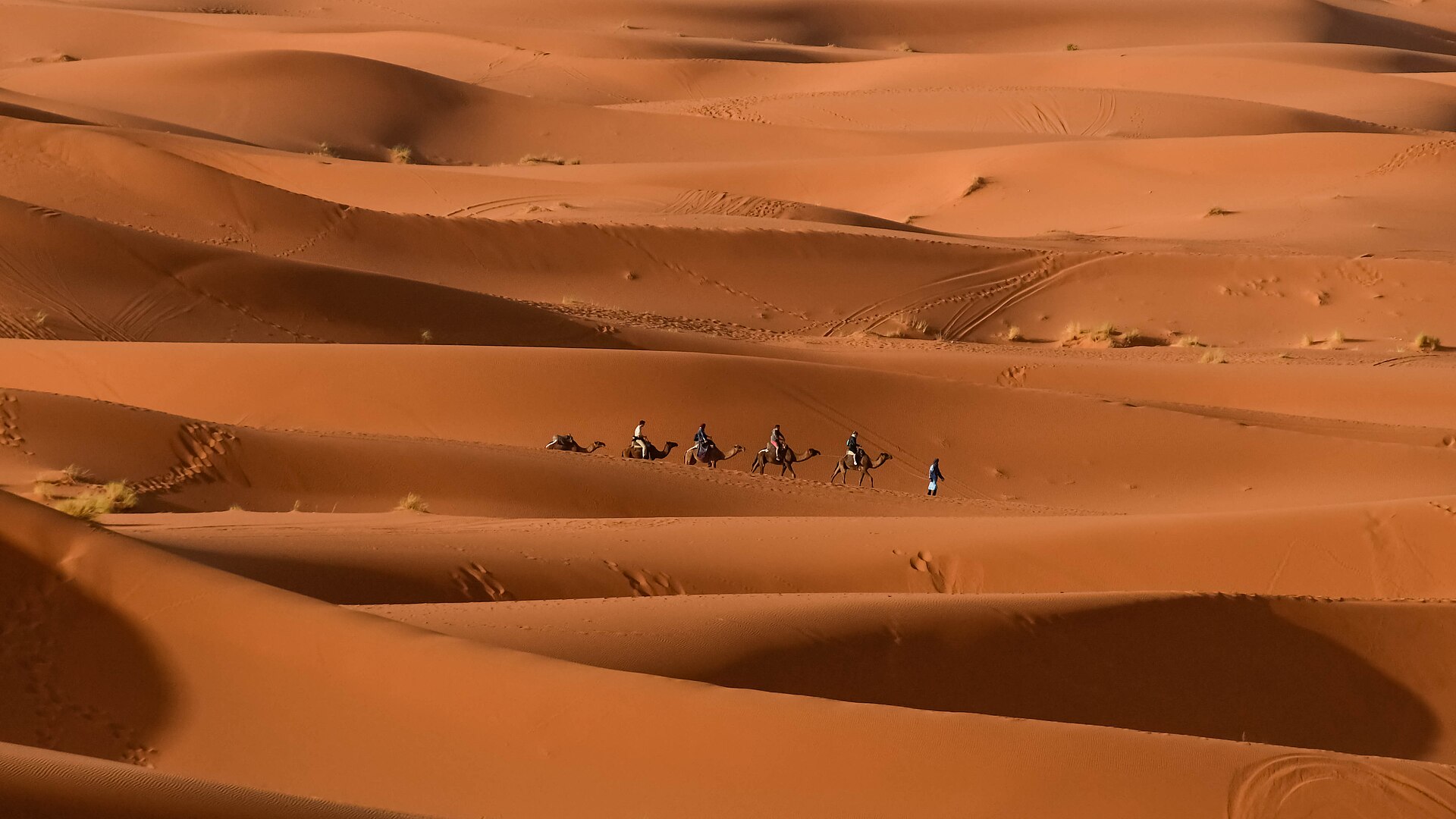 Dunas del Erg Chebbi en Merzouga, noche en campamento en el desierto del Sáhara