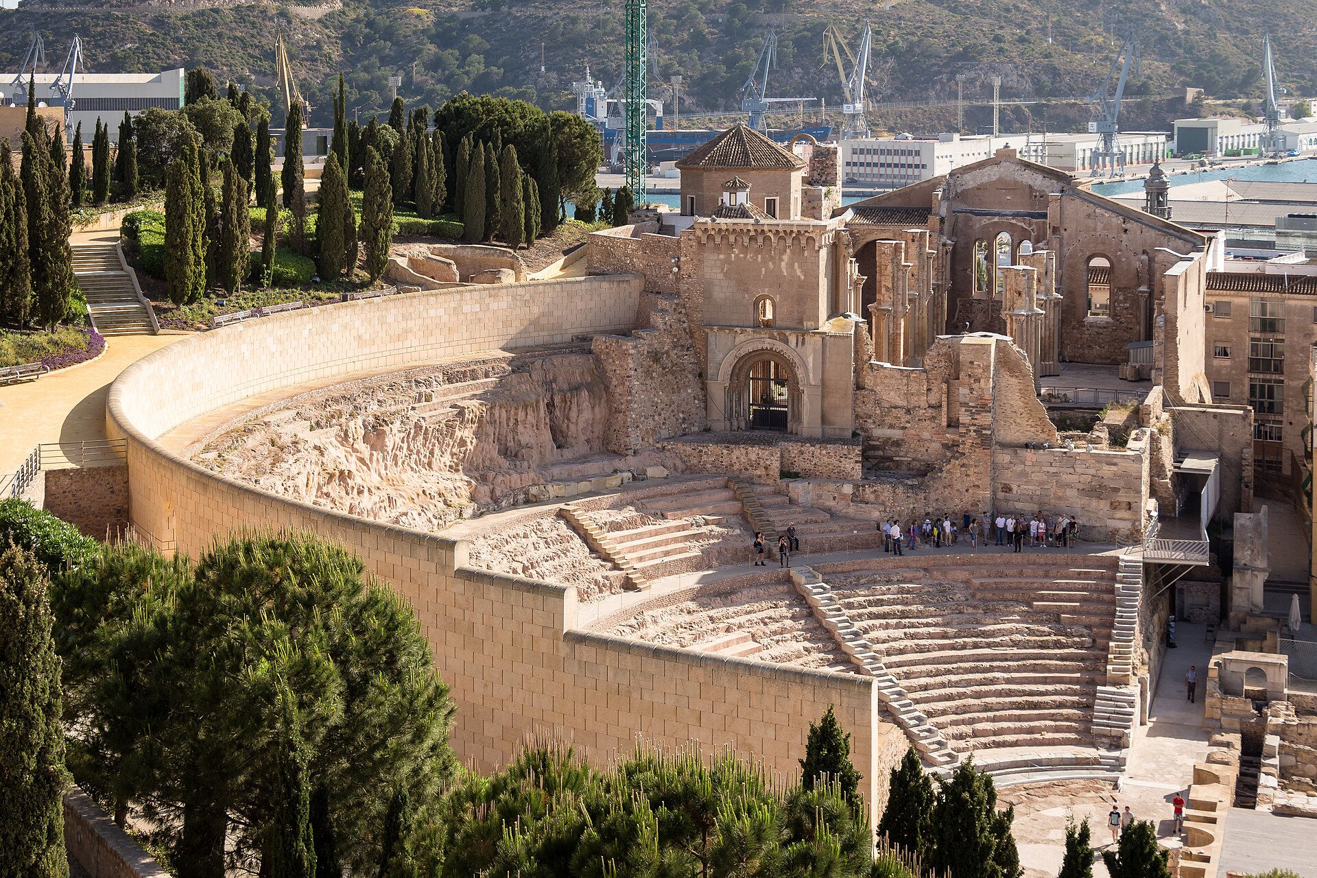 Roman Theatre of Cartagena, visited on the Murcia and Cartagena day trip from Valencia