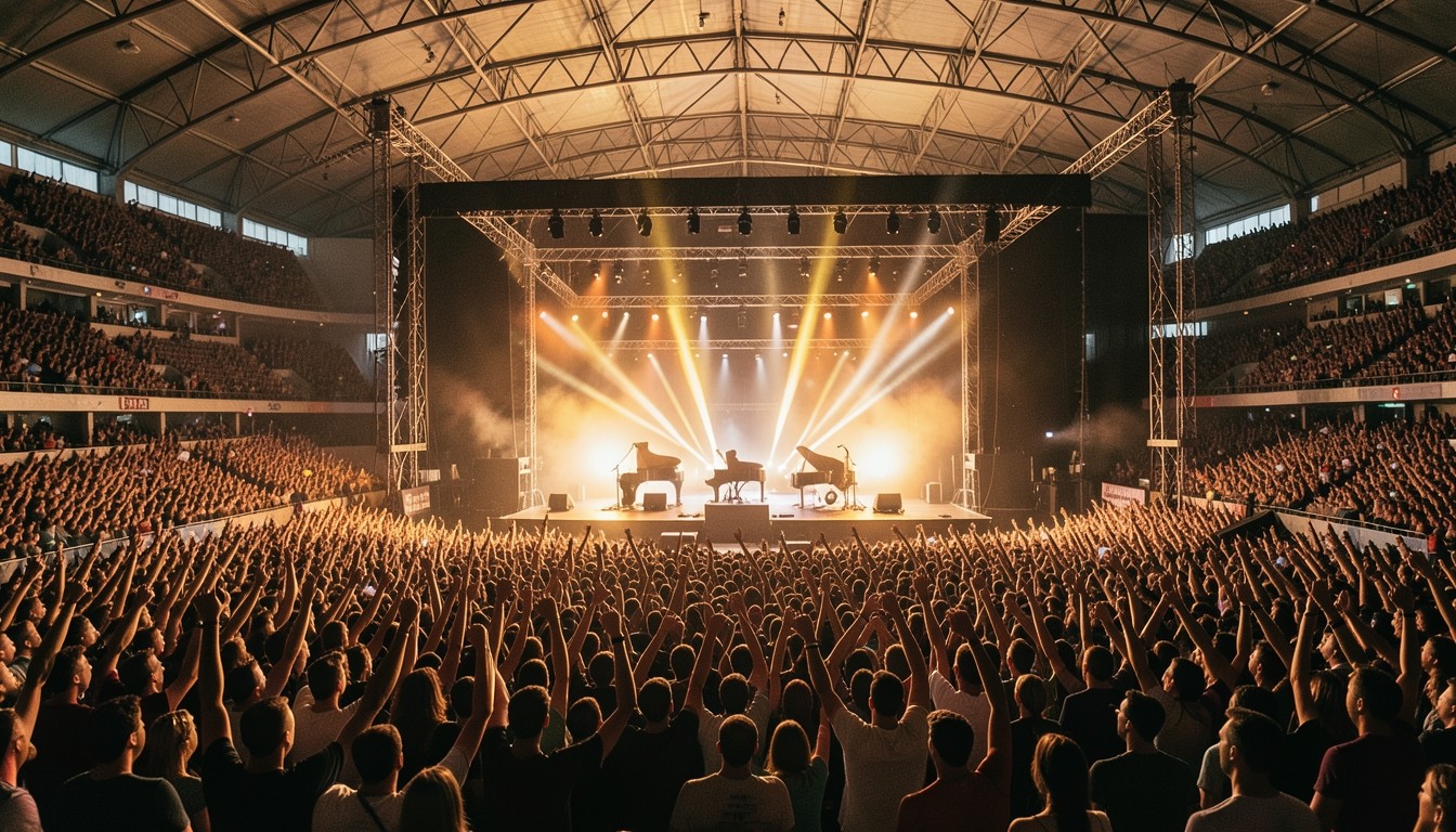 Público en un gran concierto de música en directo