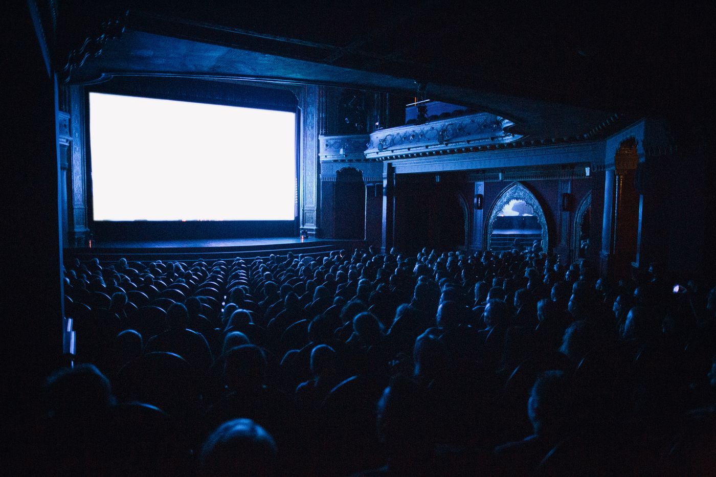 Público viendo una película en una sala de cine